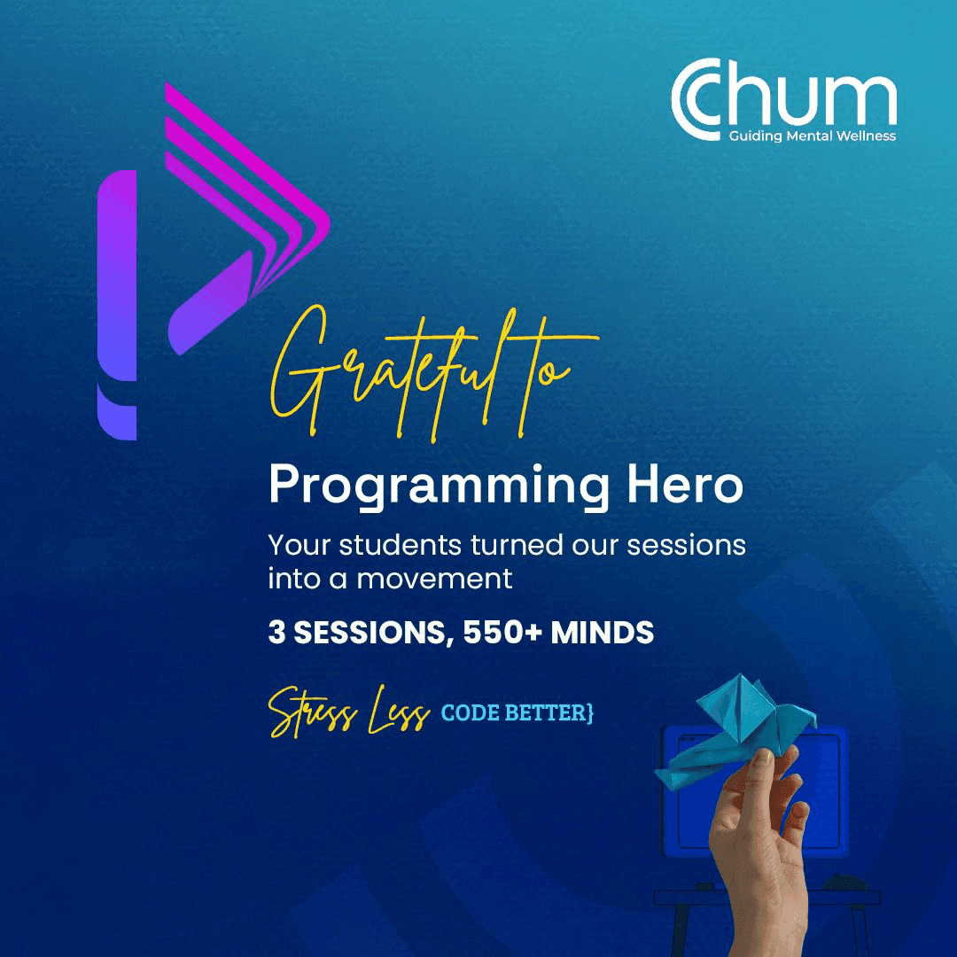 Chum Wellness mental health workshop for Programming Hero students